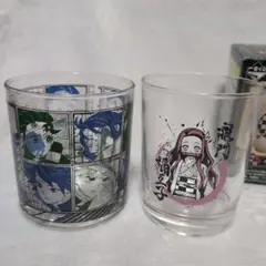 鬼滅の刃 グラスセット 一番くじ ジャンプショップ 原画絵