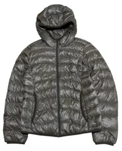 old UNIQLO 00s down jacket y2k 光沢 短丈 茶色