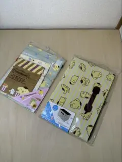 ポムポムプリ　巾着袋、折り畳み収納ケース