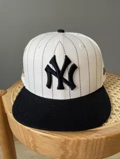 【美品】NEW ERA 59FIFTY ヤンキース 7 1/2 ピンストライプ