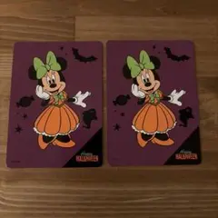 ディズニーストア　じゃんけんカード　ミニーマウス ハロウィンカード 2枚セット