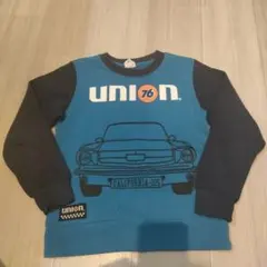 130cm union 76 車プリント トレーナー 裏起毛
