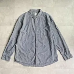 ZARA リラックスフィット XL ストライプシャツ　長袖シャツ　秋服　冬服