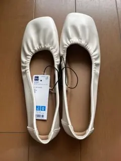 GU ギャザーシフォンフラットシューズ　M
