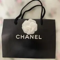 【美品】CHANEL 黒 フラワーモチーフ 小型紙袋