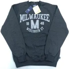 新品タグ付き　杢チャコール　アメカジ　裏起毛　スウェットトレーナー　Lサイズ