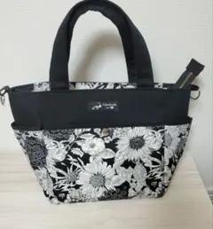 ハンドメイドトートバッグ ドリンクホルダー付き