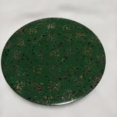 津軽塗 丸皿 漆器 グリーン伝統工芸品