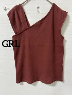 k0846 GRL アシメショルダータンクトップ ボルドーのサムネイル