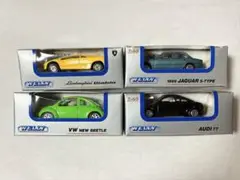 WELLY ウィリー 1/60 スケール 4台セット　 ミニカー　おまけ付き