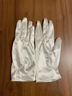 オフホワイト　ウエディンググローブ　ショートグローブ