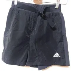 adidas/アディダス ブラック黒 半ズボン ショートパンツ2XSキッズ130