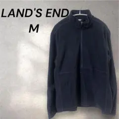 レア⭐️LAND'S END 【M】ネイビー ハーフジップ フリースジャケット人気