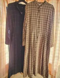 ユニクロ ソフトフランネルフレアワンピース