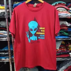 USA古着 宇宙人 エイリアン プリントＴシャツのサムネイル