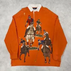 名作 90s ポロバイラルフローレン 5 Horse Man ラガーシャツ vintage 90s polo ralph lauren 5 horseman rugby shirt | eBay