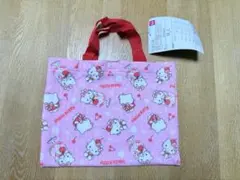 ハローキティ　手提げ袋　キルトバック　ピンク