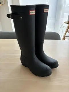 HUNTER ブラック ロングブーツ UK 4