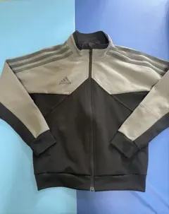 adidas ジップアップジャケット グレー/ブラック130センチ