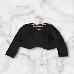 cestgeantボレロカーディガンブラックキッズ女の子100冠婚葬祭フォーマル