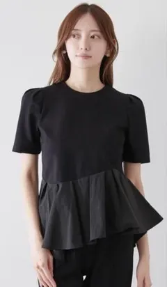 新品未使用スナイデル　ペプラムカットソー　ブラック