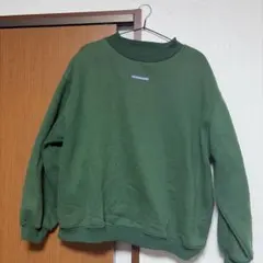 グリーン ロゴ刺繍 スウェット