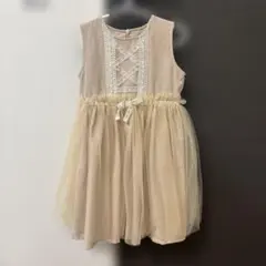 Cottoli チュールワンピース 110センチ ベージュ