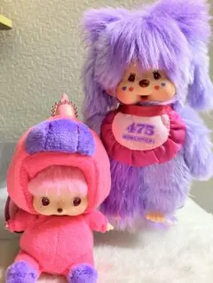 しなこ×モンチッチ 顔デカSSベビチッチ コラボ キーチェーン 2個セット