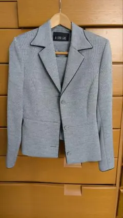 グレー ハウンドトゥース ジャケット & トップス セット