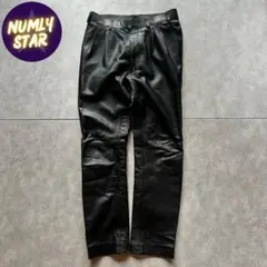 archive grunge leather pants y2k black