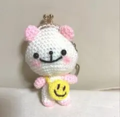 み*ん様 あみぐるみ パンダ スマイル がま口 キーホルダー