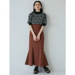 MURUA パターンジャガードハーフニット