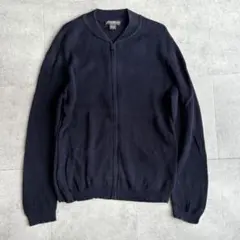 Eddie Bauer ネイビー ジップアップセーター S