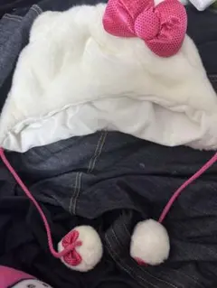 Hello Kitty ファー帽子