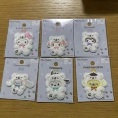 【新品】サンリオ キャラクター シール ワッペン パイルワッペン 6種類