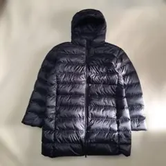 美品✨UNIQLO ウルトラライトダウンフーデットコート メンズ ネイビー XL