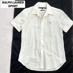 ラルフローレンスポーツ　半袖コットンブラウス　シャツ　オックスフォード　刺繍　M