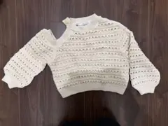 美品・未使用　ZARA オフショルダー編み込みトップス