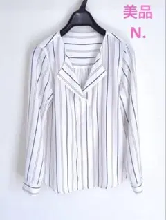 美品　N. ブラウス　ストライプ　ホワイトMのサムネイル