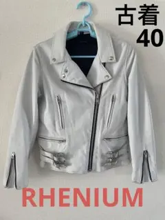 RHENIUM 本革ライダースジャケット　サイズ40 古着　パキスタン製