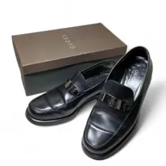 GUCCI グッチ ローファー 黒 ブラック 23.5cm レディース レザー