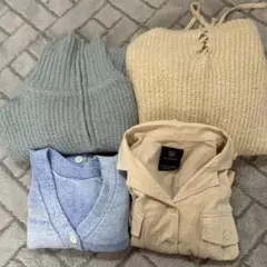 W closet ニットワンピースなど４点セット