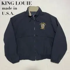 美品KING LOUIE 90s USA製 ナイロンジャケット 3XL 刺繍ロゴ