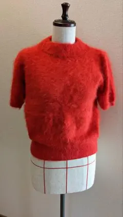 COSA NOSTRA アンゴラ半袖セーター 襟付き