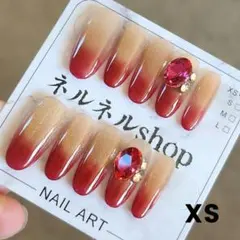 1500:ゴールドマグネットきレッド光沢仕上げフレンチストーン☆XSサイズ