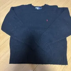 ポロ ブラック ニットセーター 長袖