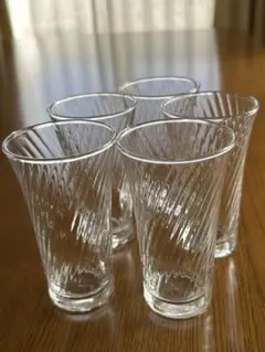 【used品】ミニグラス　HOYAクリスタル　5個セット　昭和レトロ