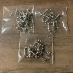 イヤリング用金具　シルバー　12個