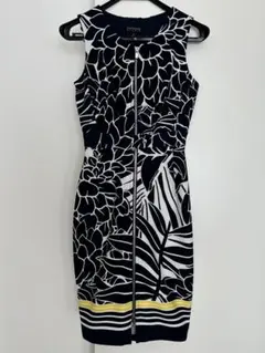 ワンピース ドレス ノースリーブ 前あき　ファスナー　タイト 結婚式　パーティー