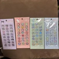 おはじきふうシール 24ピース ハンギョドン シナモロール クロミ ハローキティ